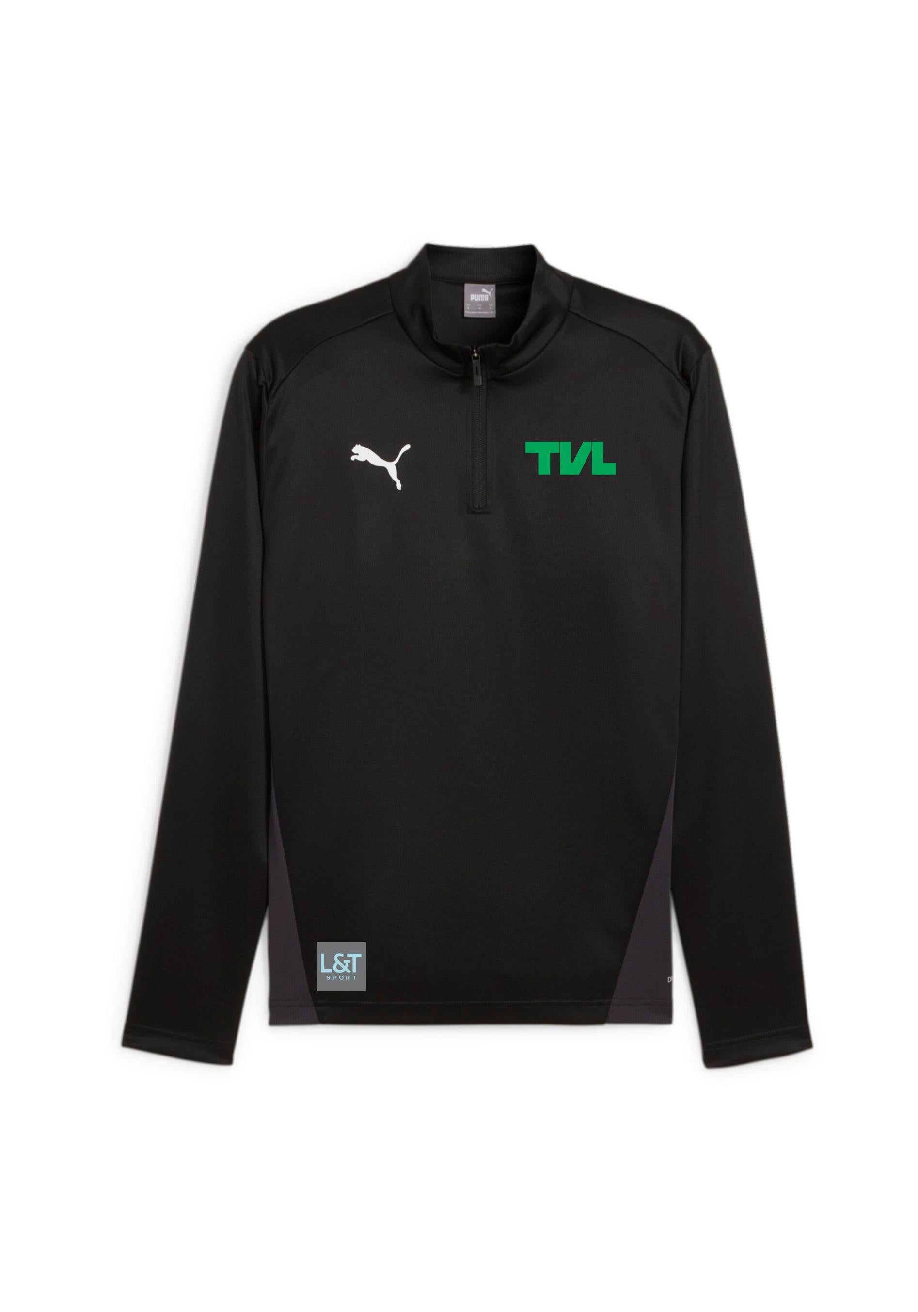 Herren TV Lengerich Ziptop - 003-PUMA Black-PUMA White-Flat - Schwarz