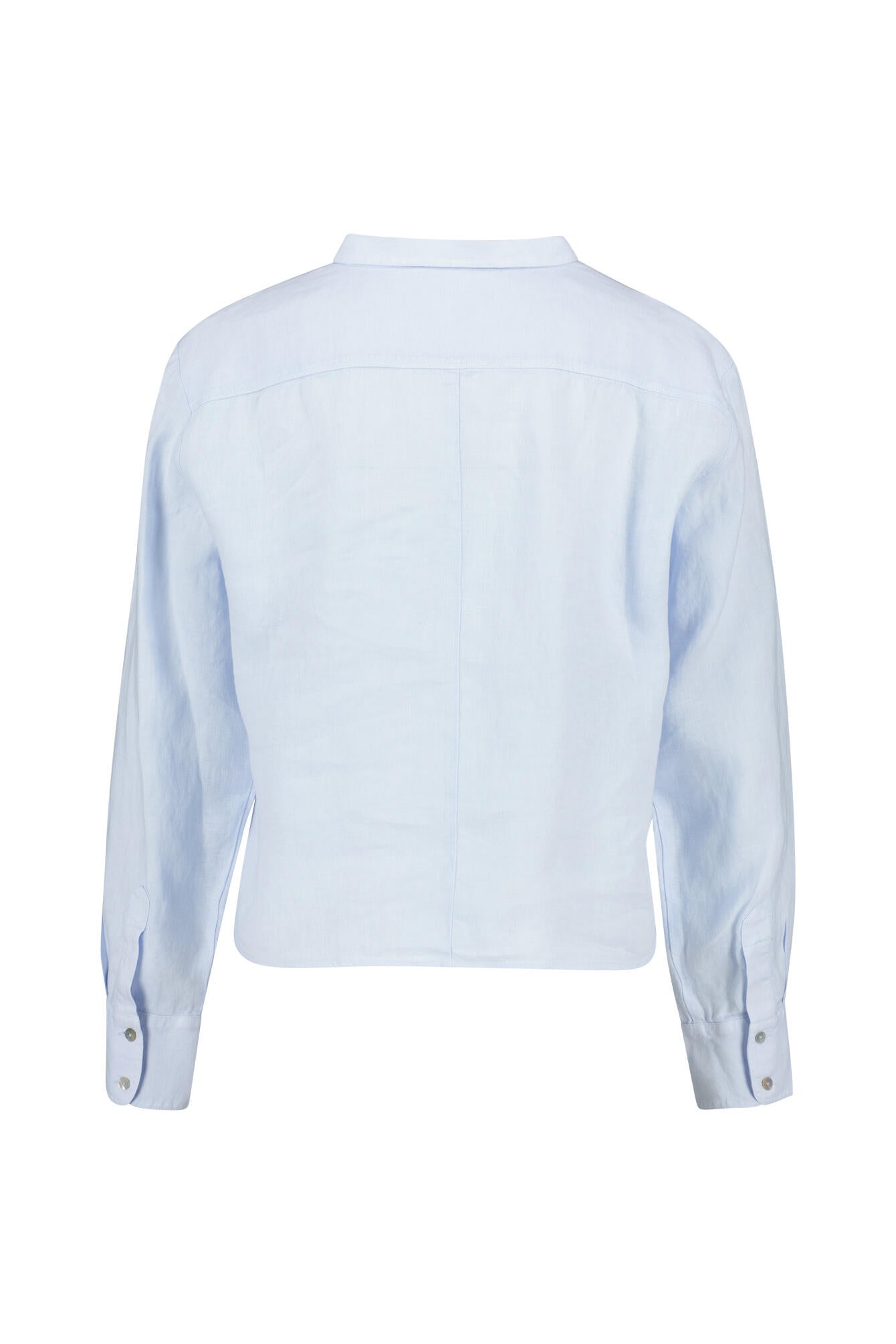 Leinenbluse cropped - River - Blau