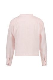 Leinenbluse cropped - Pearl - Rosa