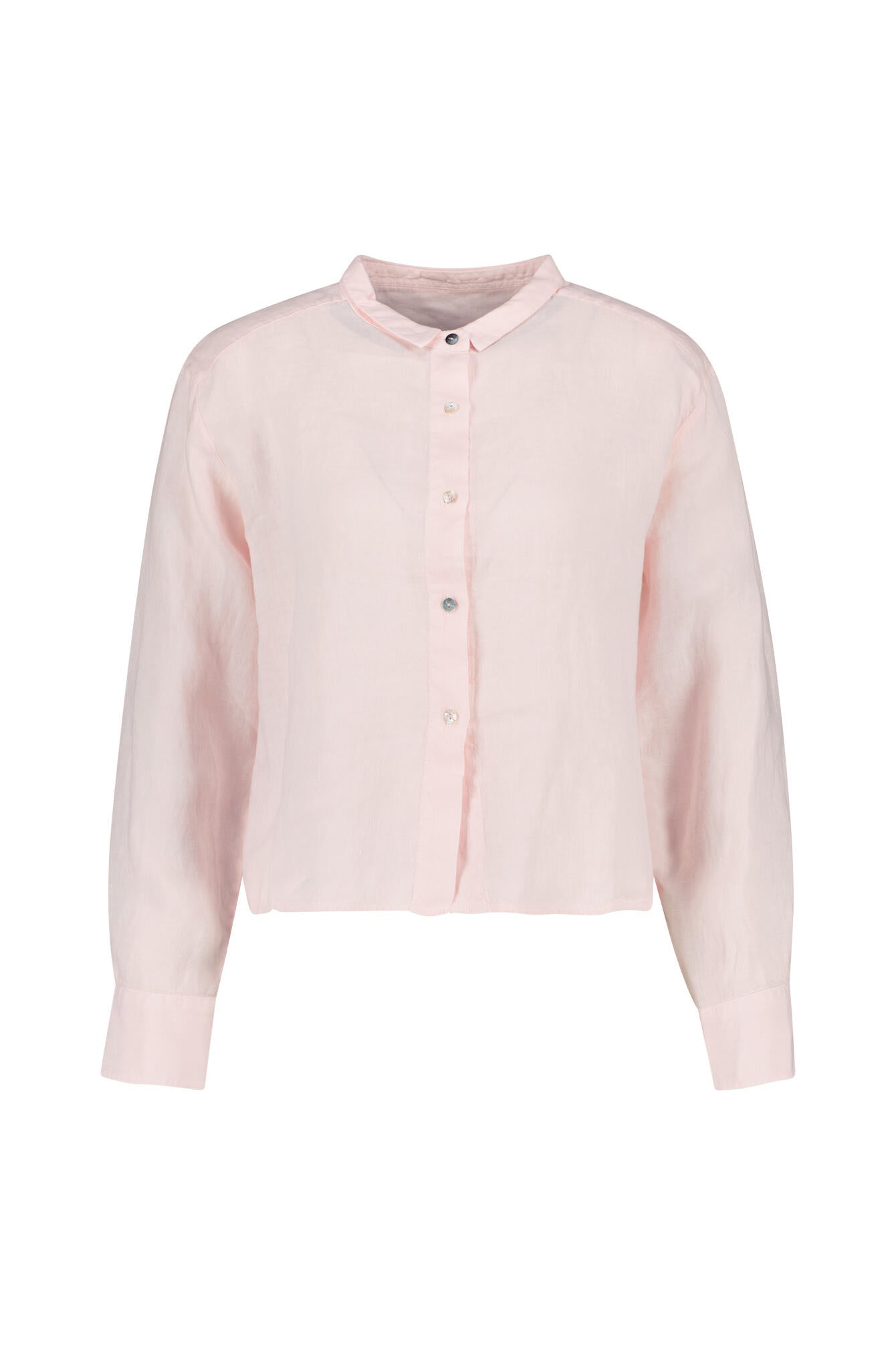 Leinenbluse cropped - Pearl - Rosa