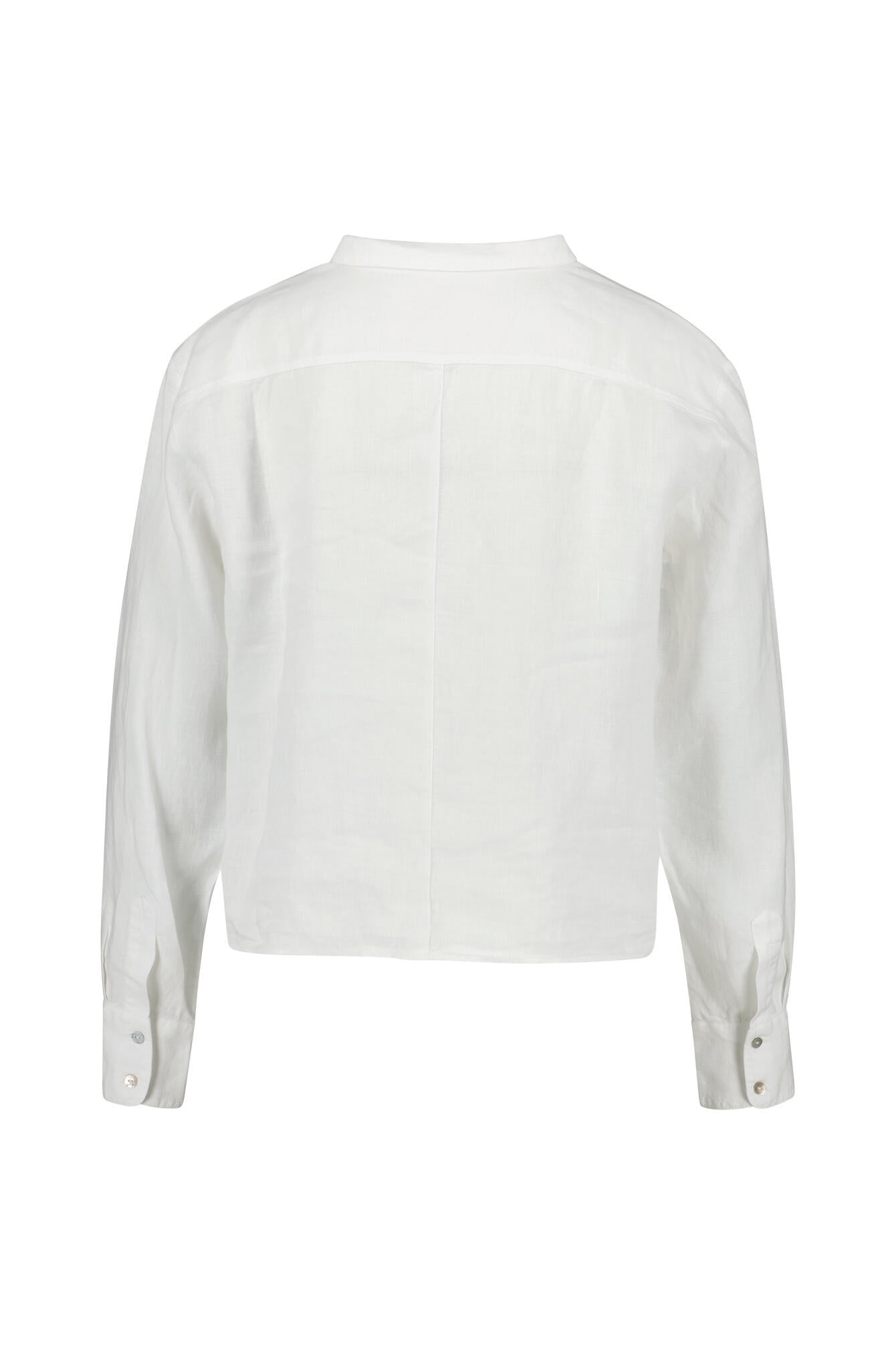 Leinenbluse cropped - White - Weiß