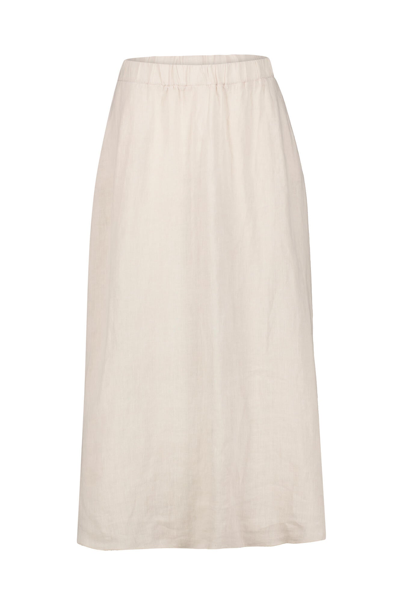 A-Linienrock aus Leinen - Sicily - Creme