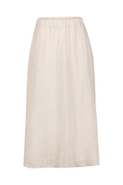 A-Linienrock aus Leinen - Sicily - Creme