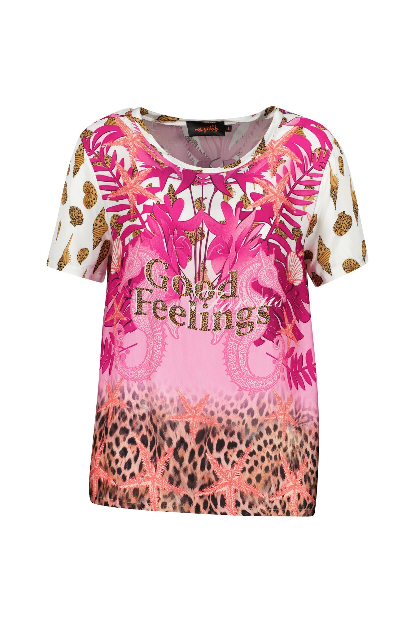T-Shirt aus Viskose-Satin - 1 Multicolor - Pink