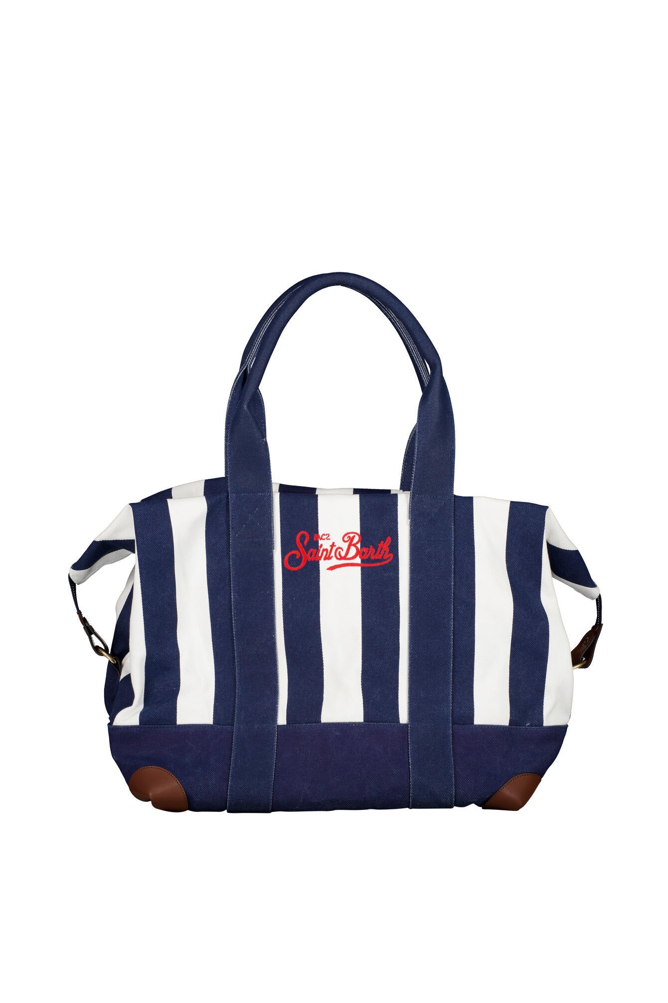 Reisetasche aus Baumwollcanvas - Stripes Pop v 61 EMB - Blau