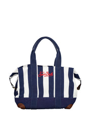 Reisetasche aus Baumwollcanvas - Stripes Pop v 61 EMB - Blau