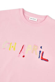 Sweatshirt Oversized aus Baumwollmix - Varied Oh April - Rosa