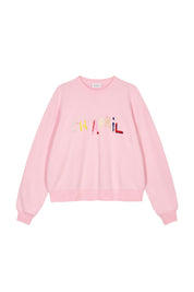 Sweatshirt Oversized aus Baumwollmix - Varied Oh April - Rosa