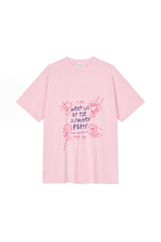 T-Shirt Oversized aus Baumwolle - Soft B - Rosa
