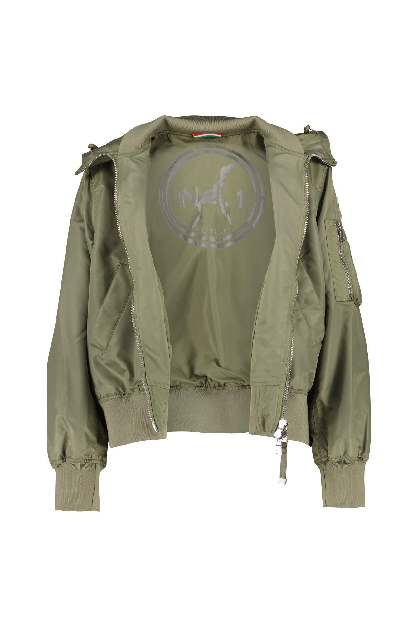 Bomberjacke CREEK mit Kapuze - 7600 Salbei - Grün