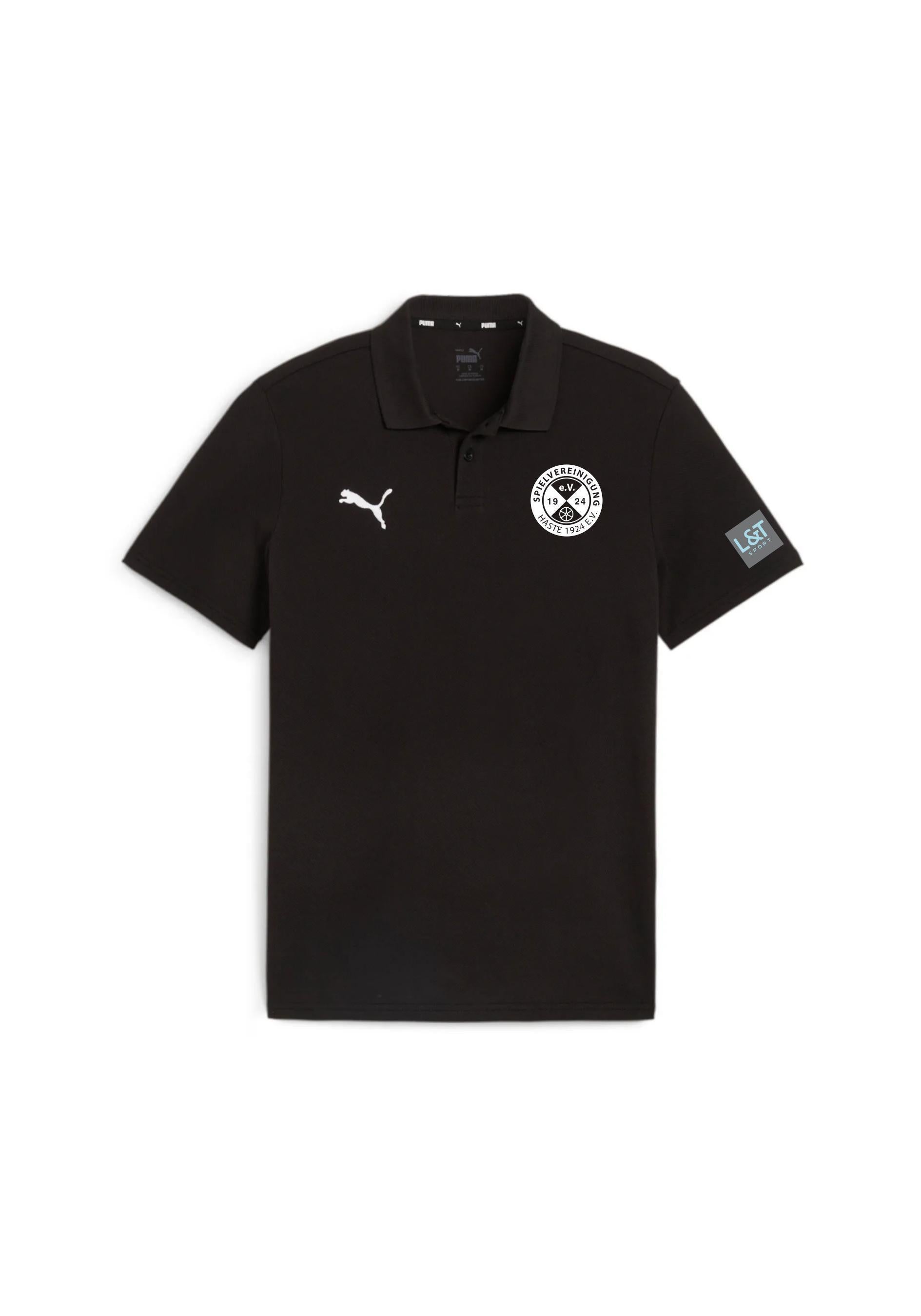Kinder SPVG Haste Polo - 003-PUMA BLACK-PUMA WHITE - Schwarz