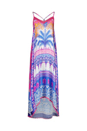 Sommerkleid Midi aus Viskose - 1 Multicolor - Mehrfarbig