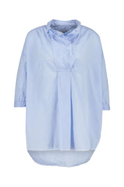 Bluse aus Baumwolle - 110 - Blau