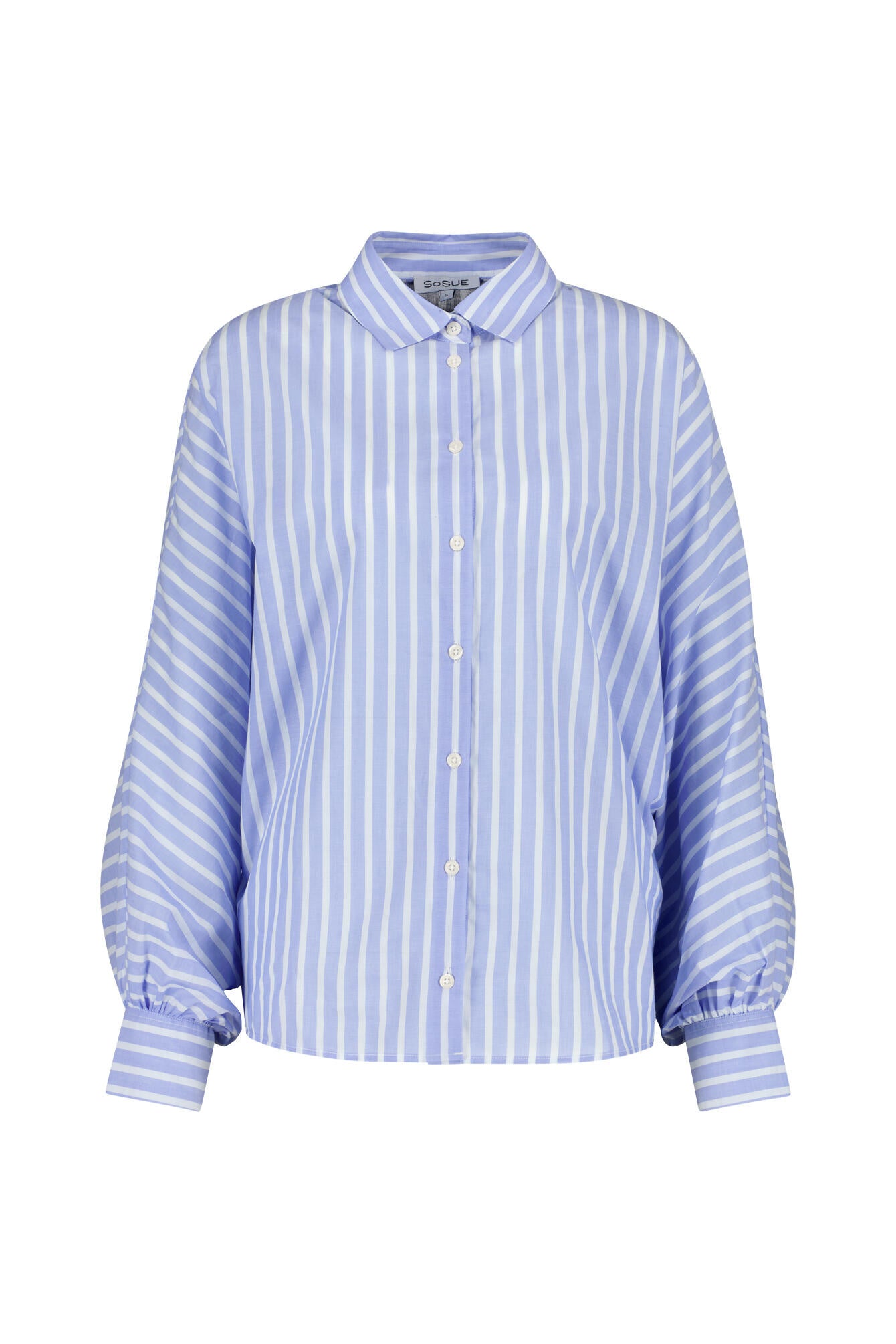 Bluse gestreift aus Baumwolle - Soft Stripes - Blau