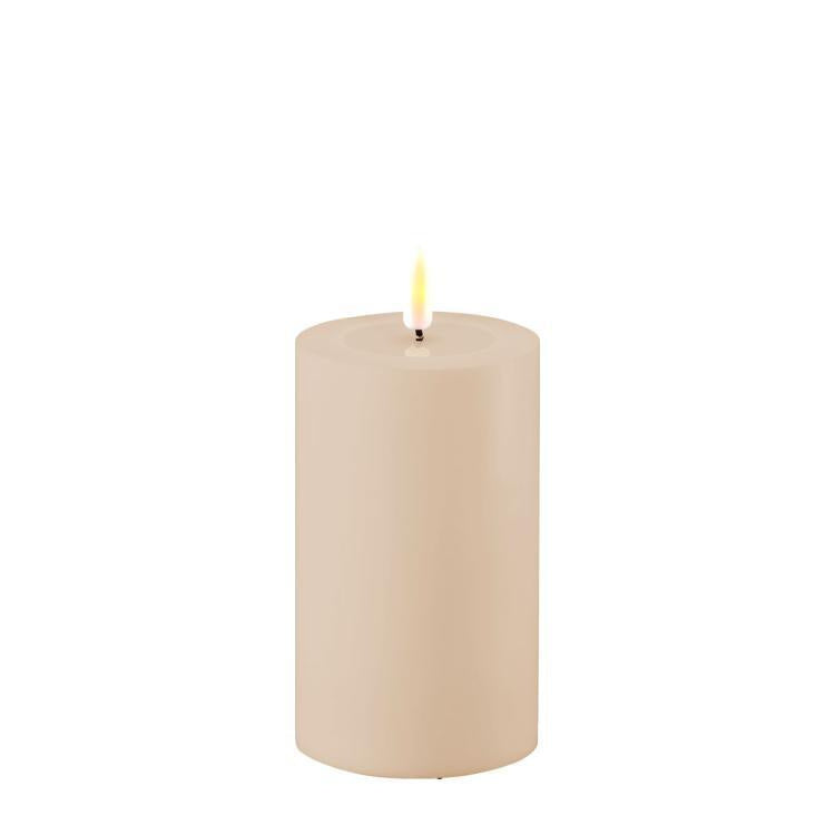 LED-Kerze 7,5x12 - ka - Beige
