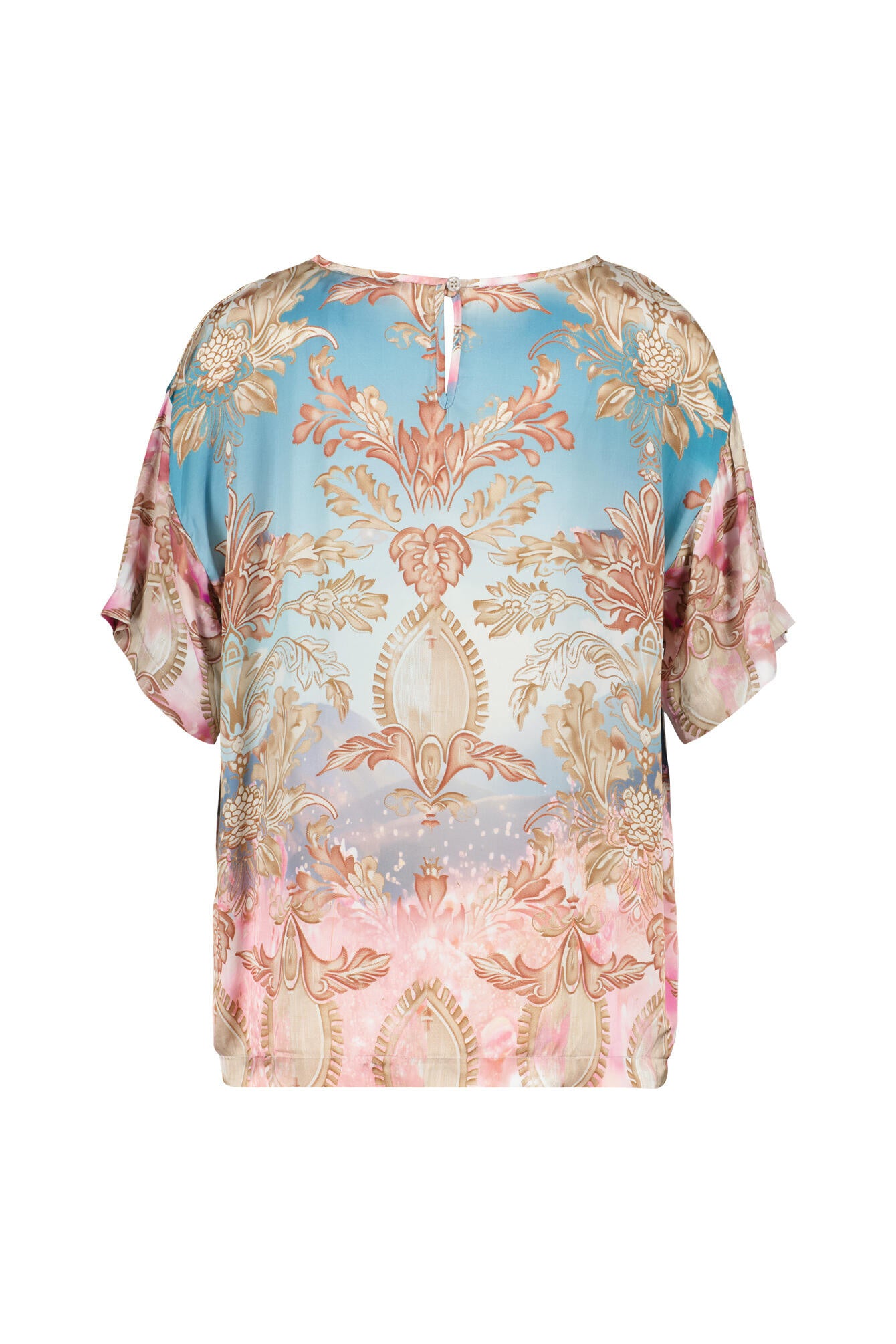 T-Shirt floral aus Viskose - 1 Multicolor - Mehrfarbig