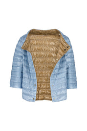 Daunenjacke mit U-Boot-Ausschnitt - 9021 - Blau