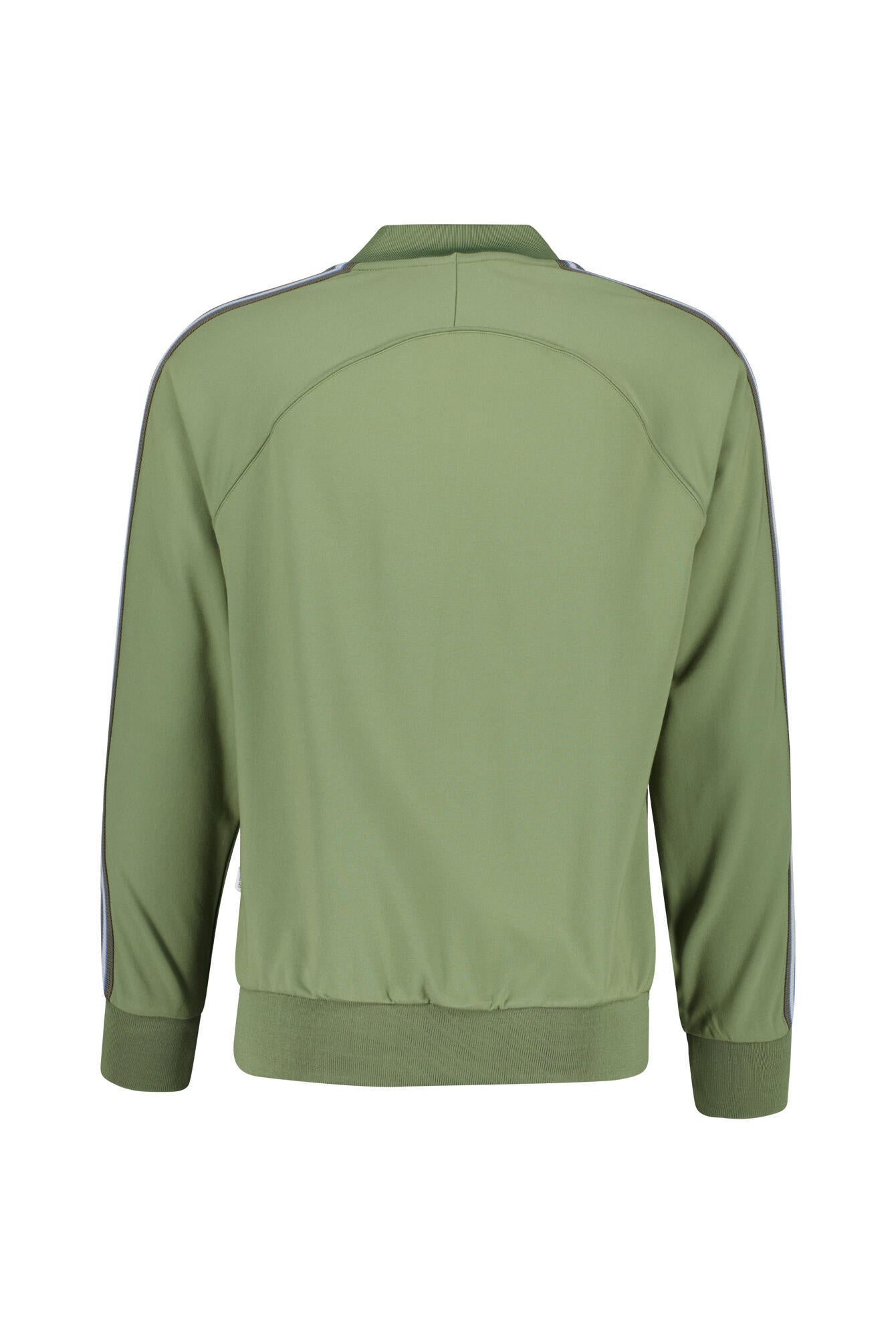 Trainingsjacke mit geripptem Baseball-Kragen - 517 Oil Green - Grün
