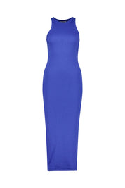 Schlauchkleid JANAH gerippt Midi - Amparo Blue - Blau