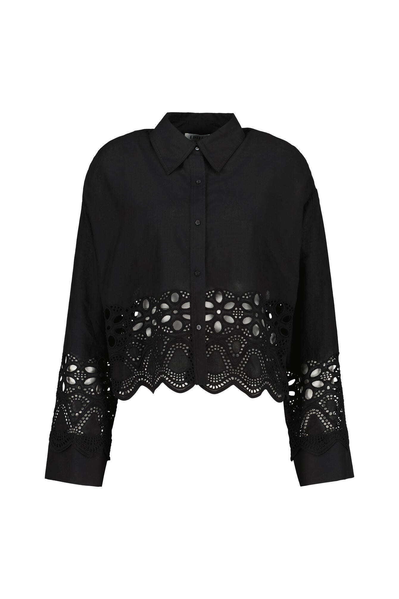 Bluse SOPHIA aus Baumwolle - Black - Schwarz