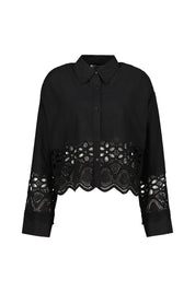 Bluse SOPHIA aus Baumwolle - Black - Schwarz