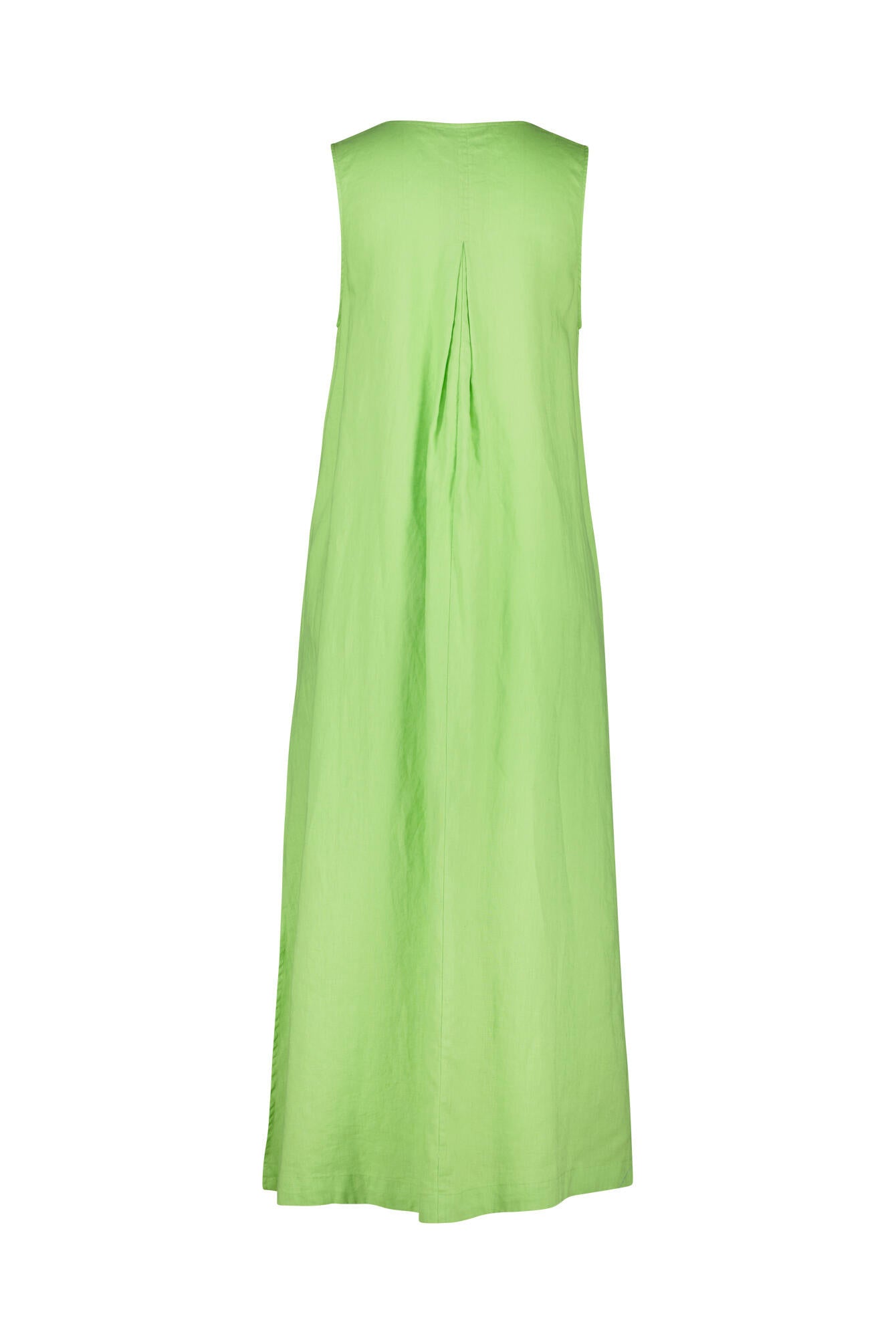 Leinenkleid Maxi mit V-Ausschnitt - May Green - Grün