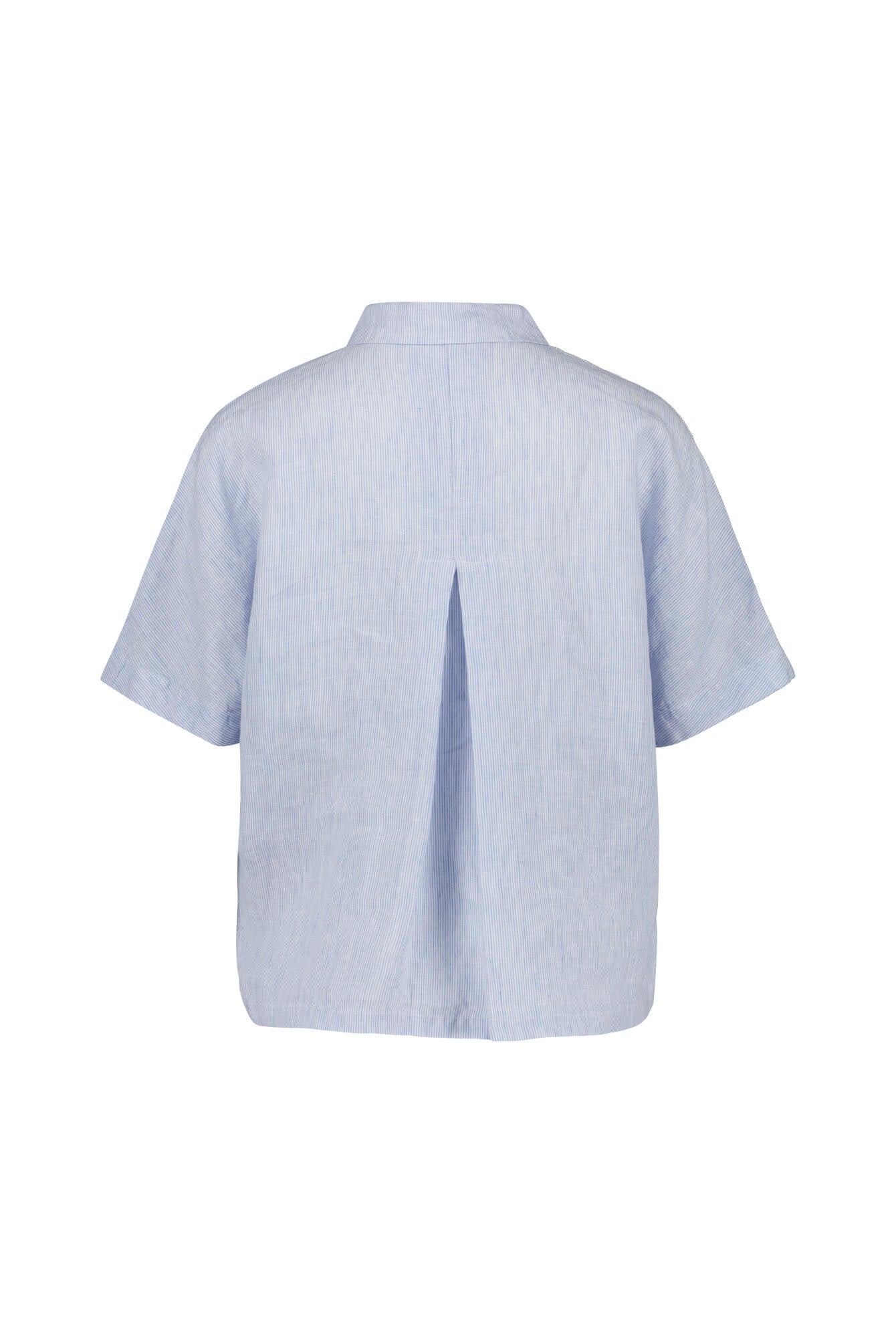 Leinenbluse mit Kurzarm - S2 White Blue - Blau | Weiß