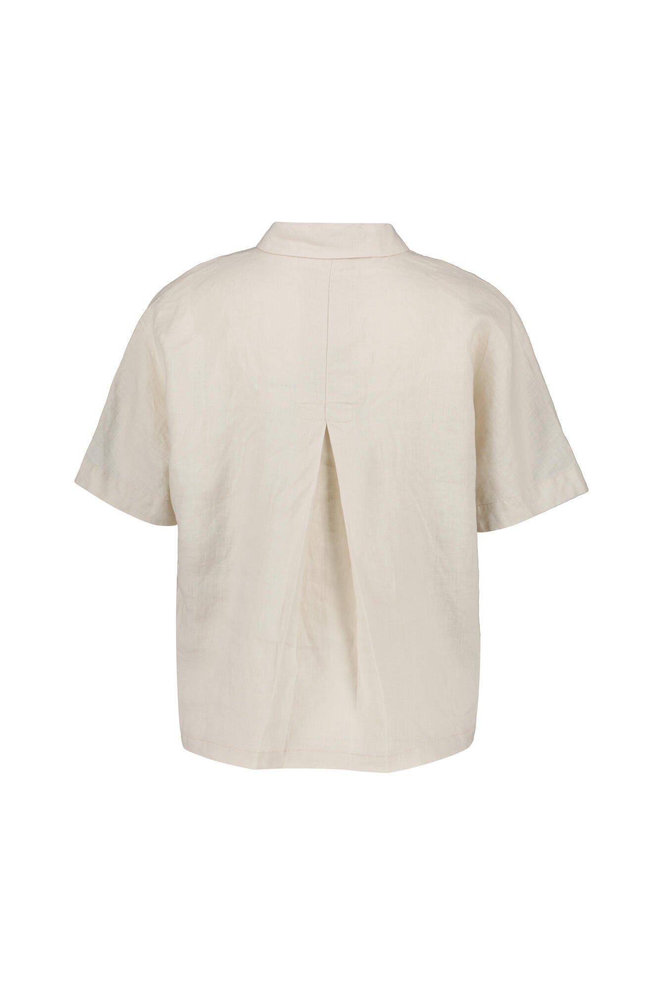Leinenbluse mit Kurzarm - Sand - Beige