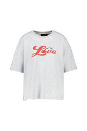 T-Shirt aus Baumwolle - 170 Lightgrey - Grau