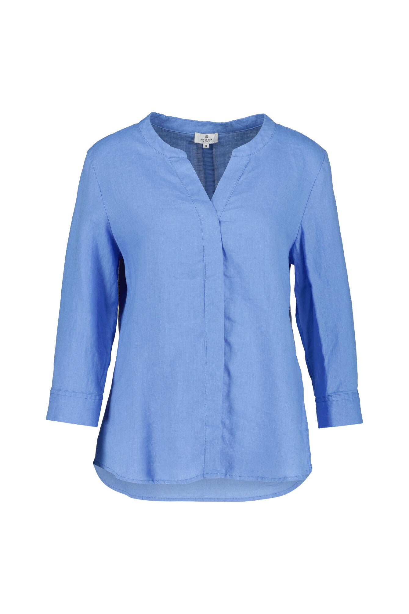 Leinenbluse mit V-Ausschnitt - Gitane - Blau