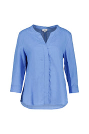 Leinenbluse mit V-Ausschnitt - Gitane - Blau