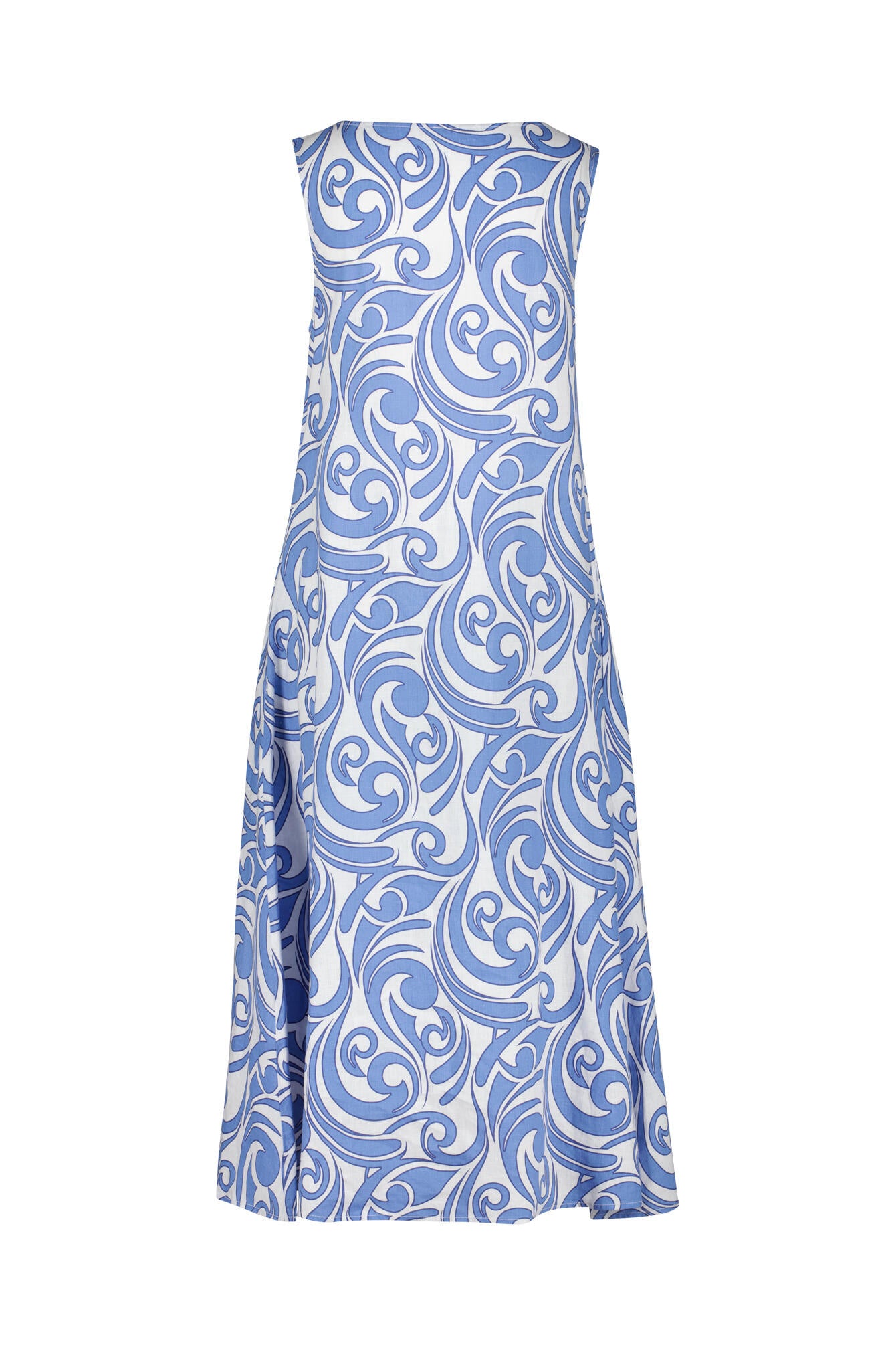 Leinenkleid Maxi - P5 Ornament Gitane - Blau
