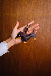 Anhänger WOOFY DACKEL CHARM - Braun - Braun