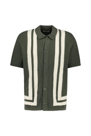 Strickhemd ARES Regular Fit - Croc Green - Grün