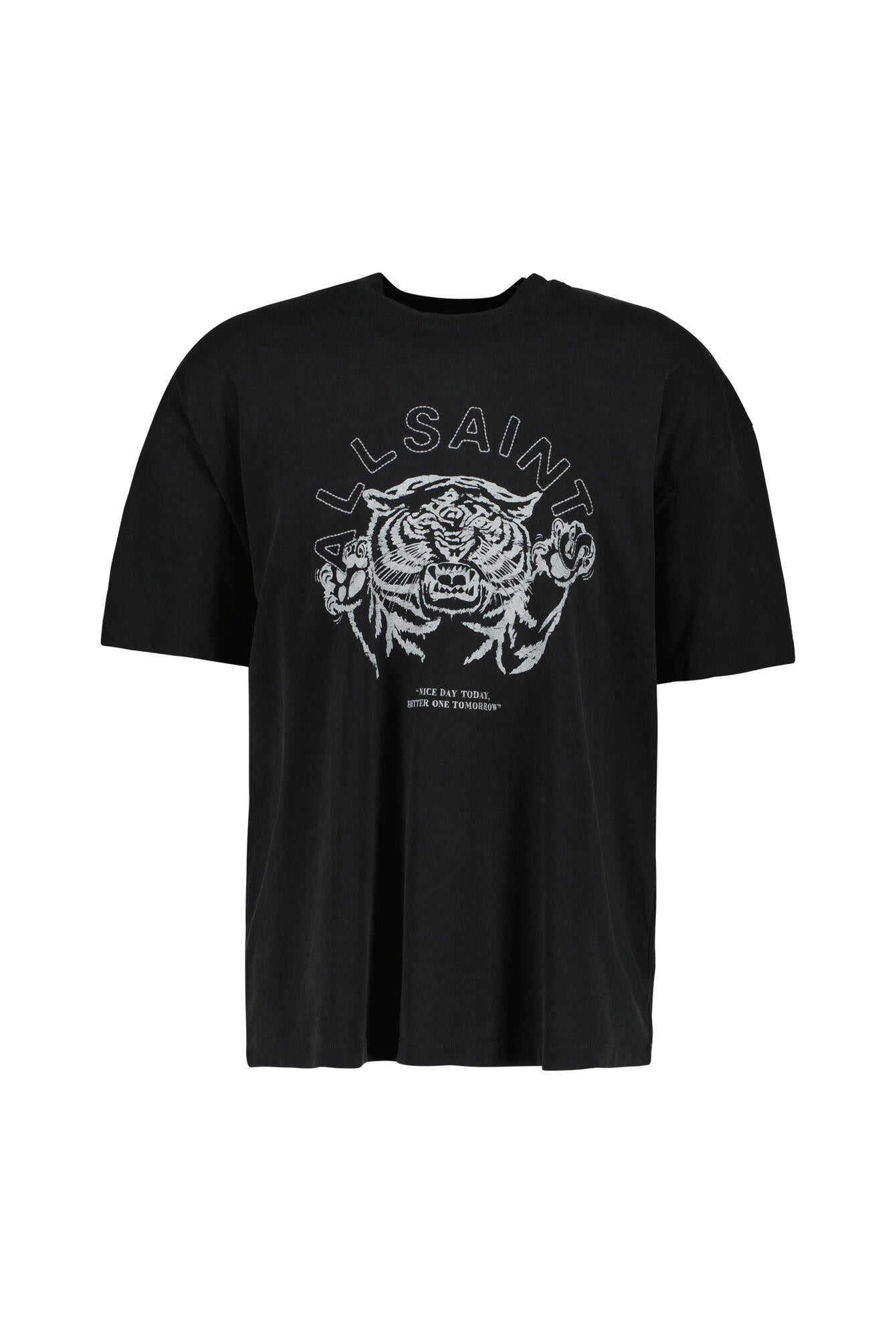 T-Shirt oversized aus Bio-Baumwolle - Washed Black - Grau