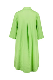 Hemdblusenkleid aus Leinen - May Green - Grün