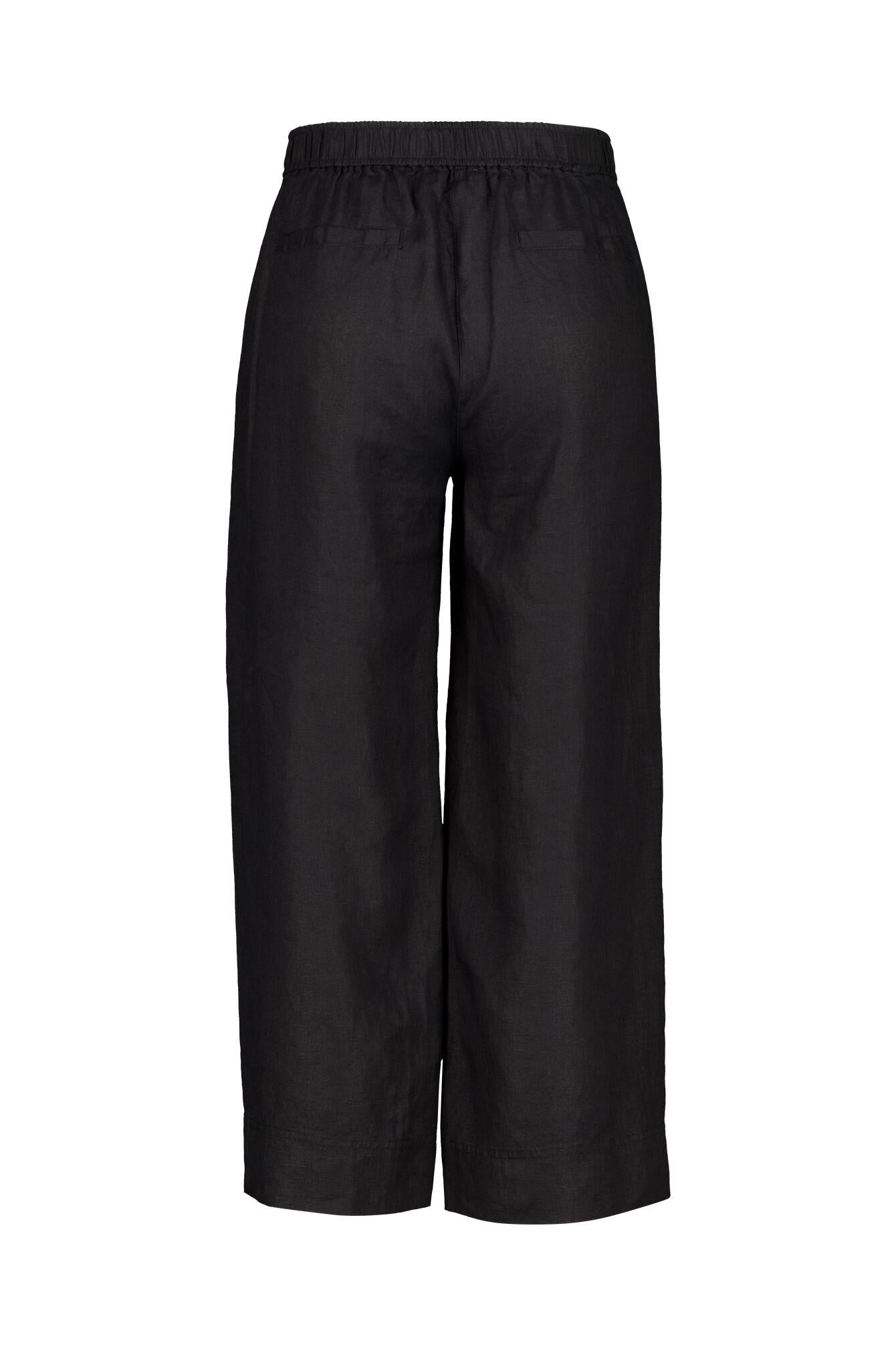 Leinenhose Relaxed Fit - Black - Schwarz