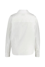 Bluse asymmetrisch aus Baumwolle - White - Weiß