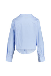 Bluse Cropped Fit aus Baumwolle - Light Blue - Blau