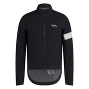 Fahrrad-Regenjacke PERTEX SHIELD - Black White - Schwarz