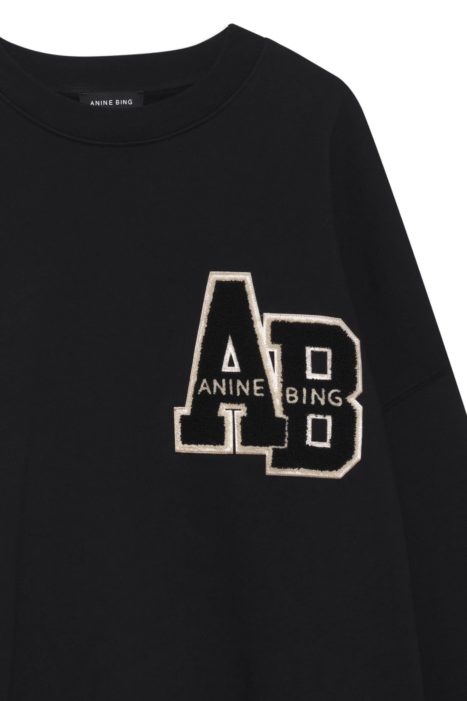 Sweatshirt MILES Oversized Fit - Black - Schwarz