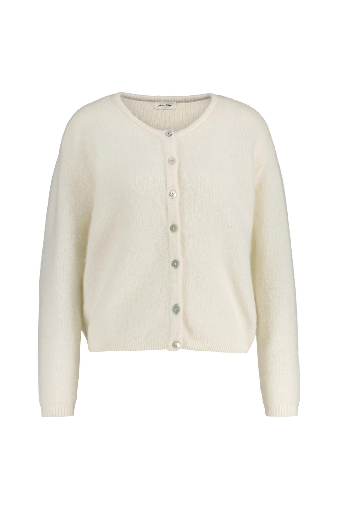 Strickjacke aus Wollmix - Blanc - Creme