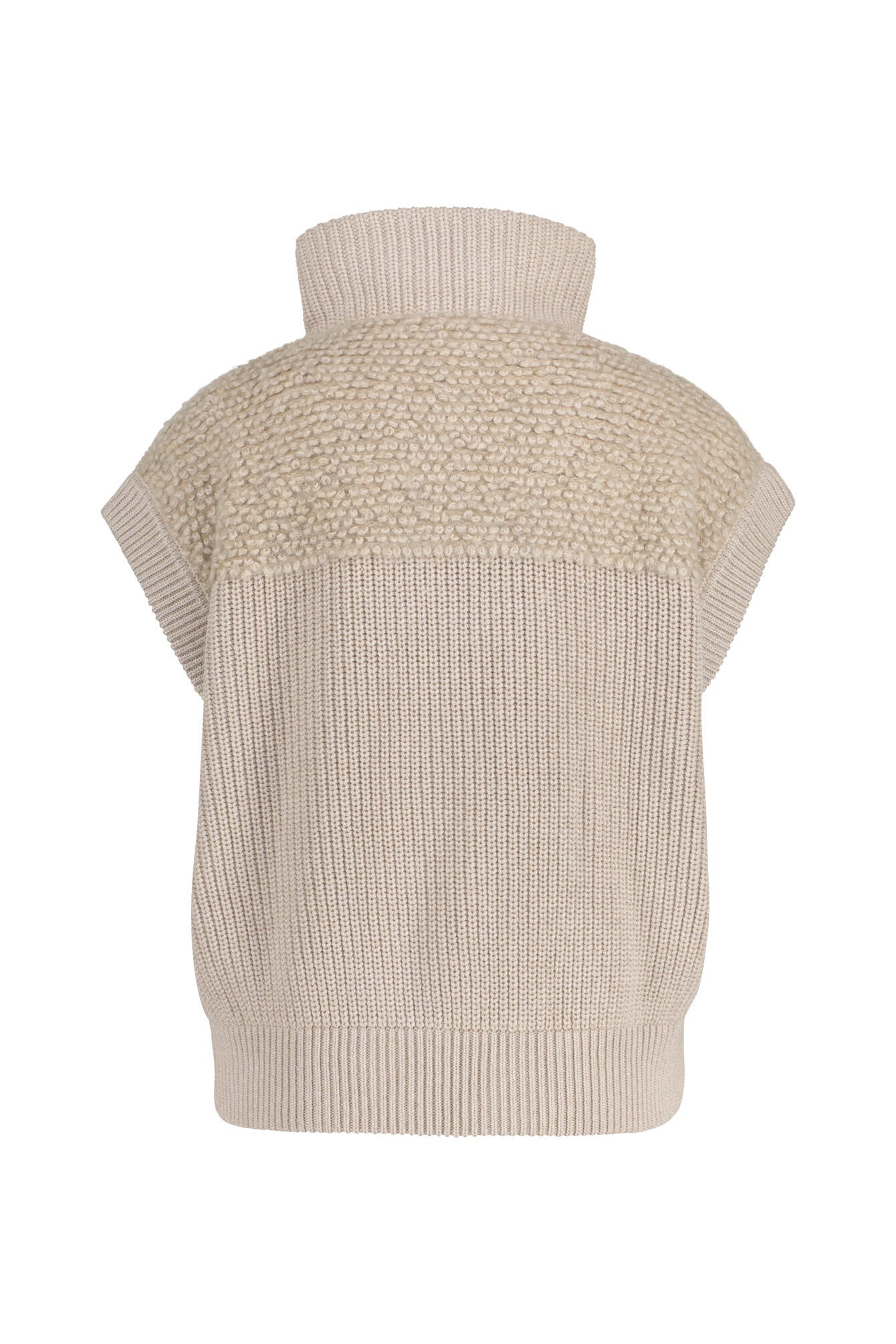 Strickweste aus  Wollmix - 47A Sepia - Beige