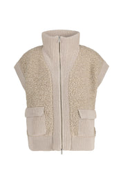 Strickweste aus  Wollmix - 47A Sepia - Beige