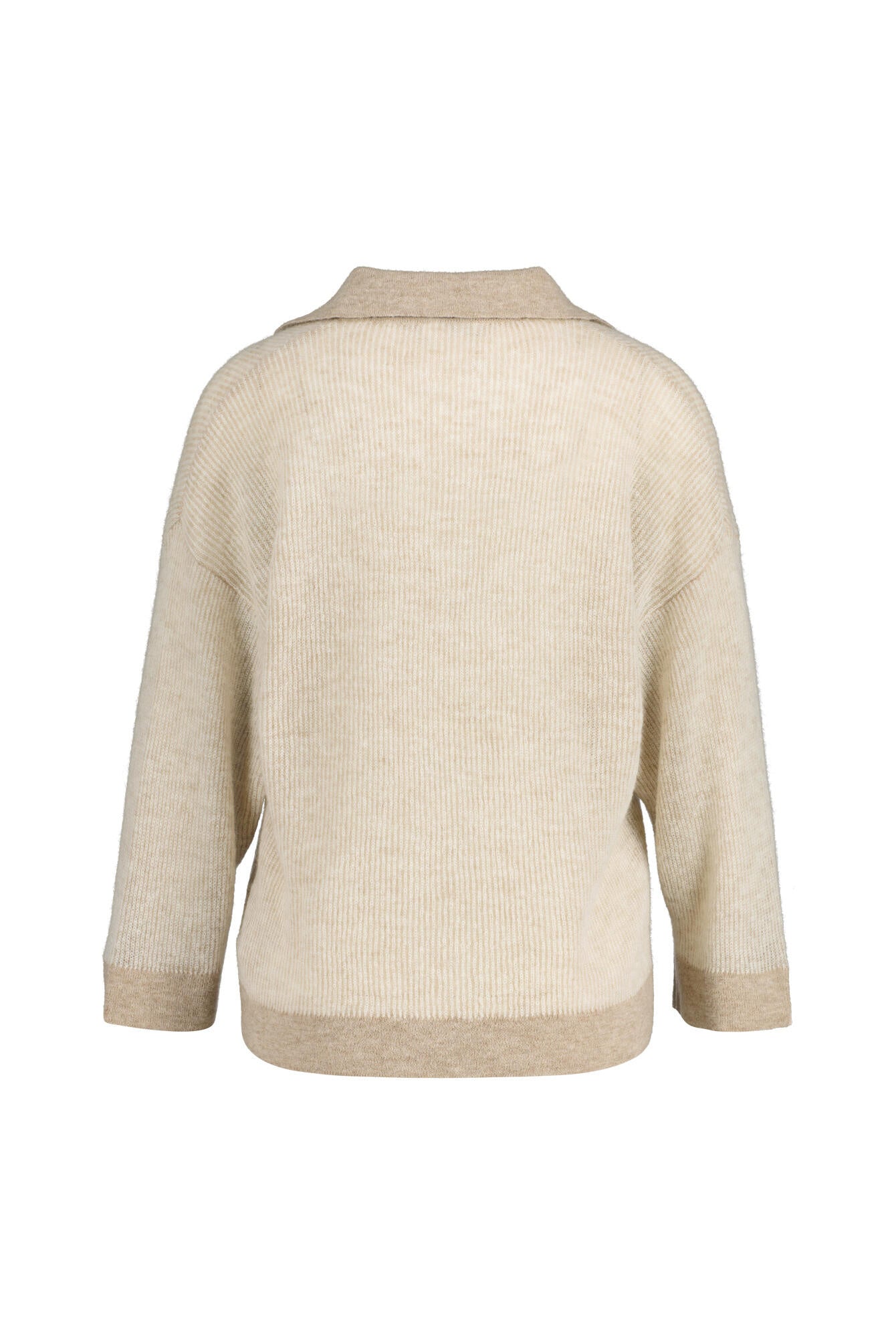 Strickpullover mit Polokragen - 47F Sepia - Beige