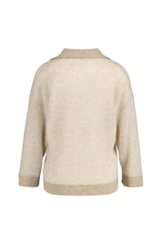 Strickpullover mit Polokragen - 47F Sepia - Beige