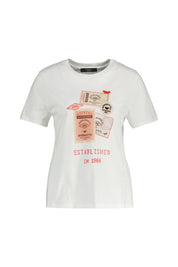 T-Shirt mit Print - 004 - Weiß