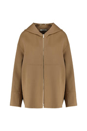 Wolljacke ROMINA mit Kapuze - 045 - Braun