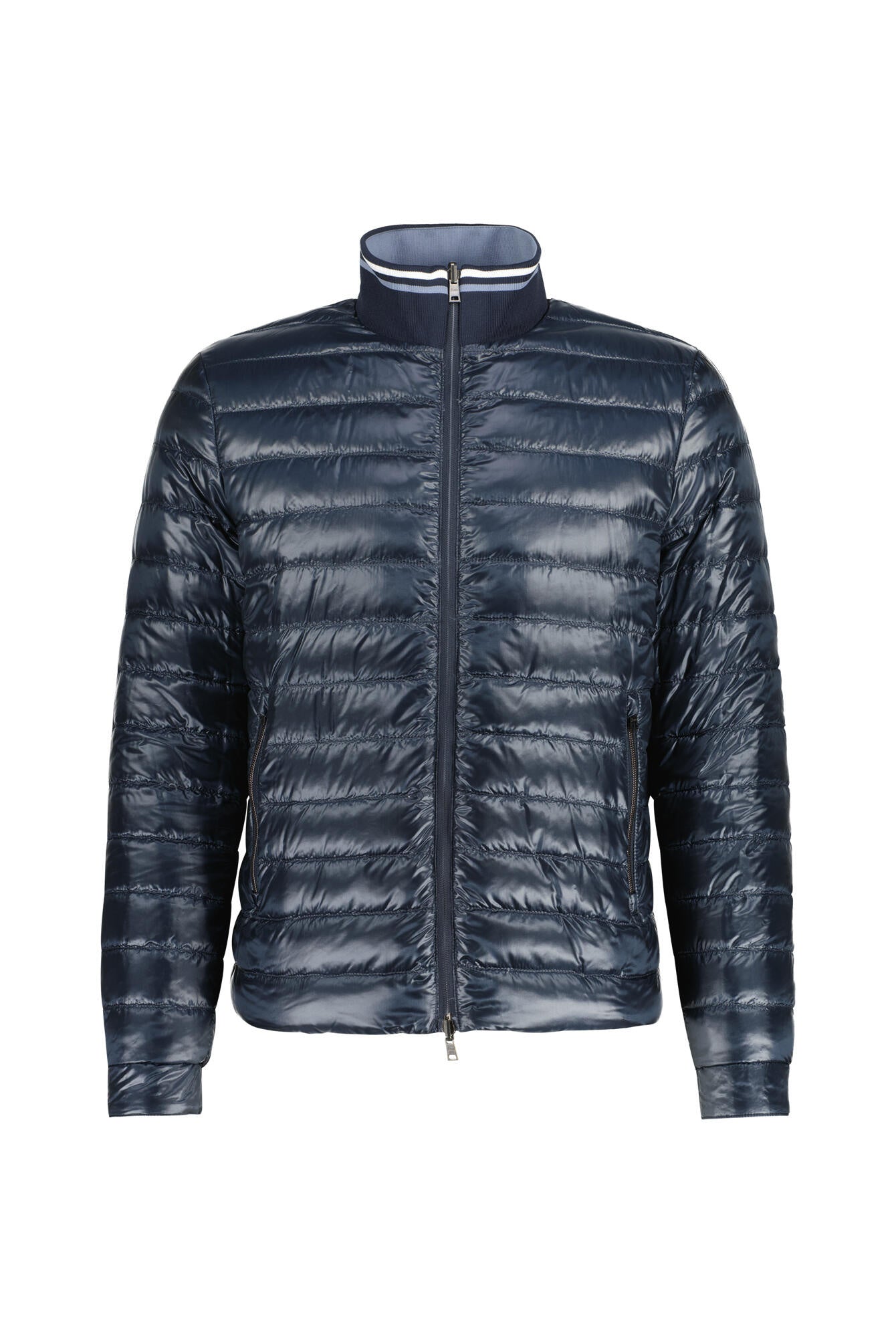 Wendejacke mit Stehkragen - 9026 Azzurro - Blau