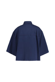Overshirt aus Baumwolle - 002 - Blau
